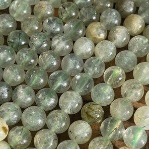 8mm Green Prehnite Bead Strand
